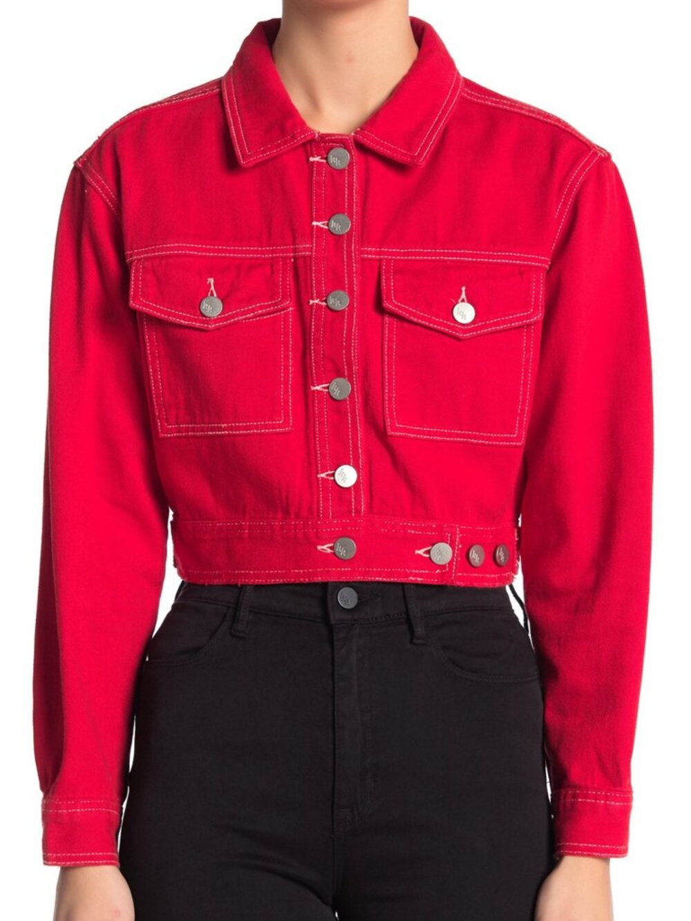Cropped trucker denim jackets
